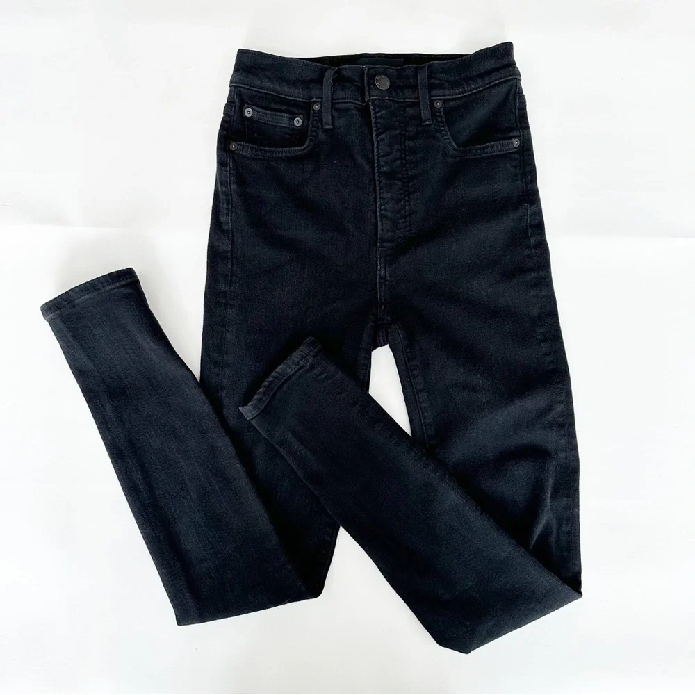 Denim Forum Women's Jeans Lola High Rise Skinny Black size 25